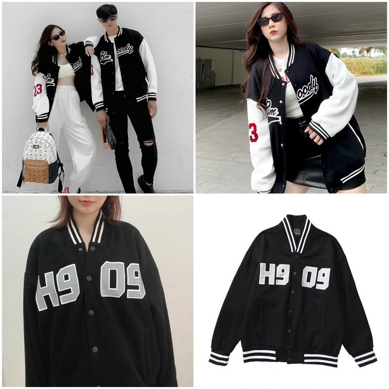 Áo Khoác Bomber Dù Bóng Chày Chữ Số 23 Cặp Đôi Cực Rẻ Đẹp 💖FTEESHIP💖 Áo KhoácGió H909 Chống nắng Kiểu Bomber Jacket