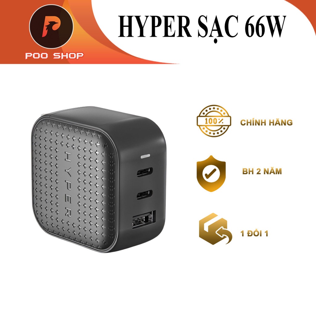 Sạc Đa Cổng HyperJuice 66w GAN PD/QC3.0 Và PPS (2C1A) – HJ265