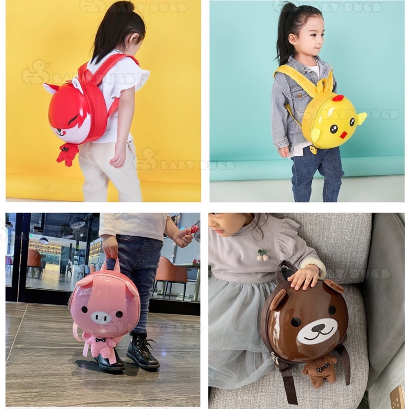 Balo hộp trẻ em hình các con thú ngộ nghĩnh cho bé, balo trứng cho bé