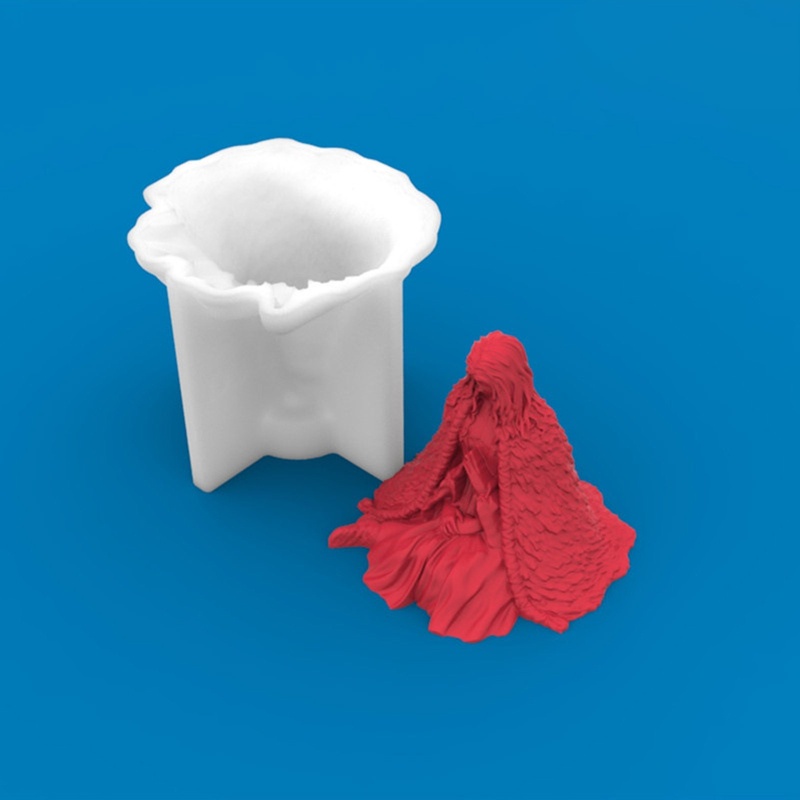 Khuôn Làm Đồ Trang Trí Thủ Công Hình Phù Thủy Tuyết 3D Bằng Nhựa Resin Epoxy Để Bàn Trang Trí Nhà Cửa