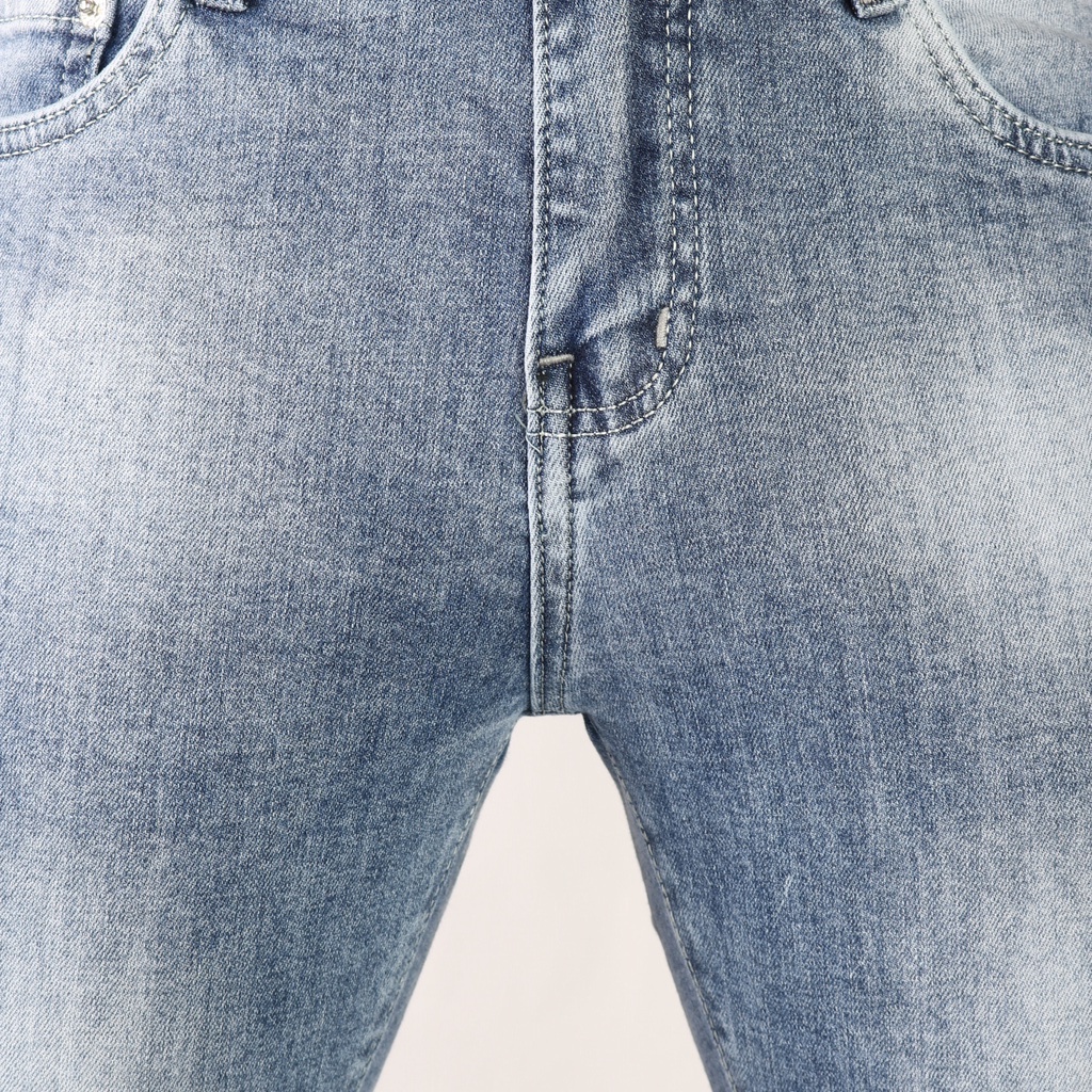 Quần Jean Nam Xanh Bạc X0112 Vải Không Ra Màu Dày Co Giãn Tốt form Slimfit Cao Cấp