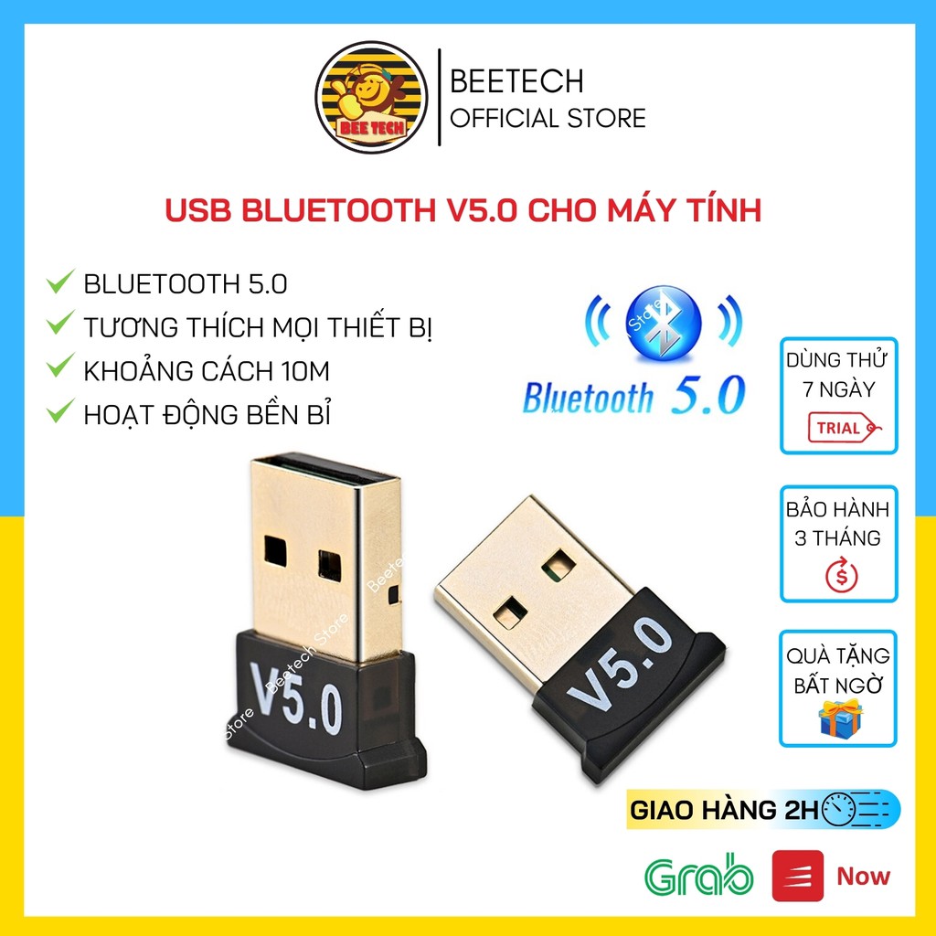 Usb bluetooth dùng cho máy tính, USB thu tín hiệu của tai nghe không dây - Beetech