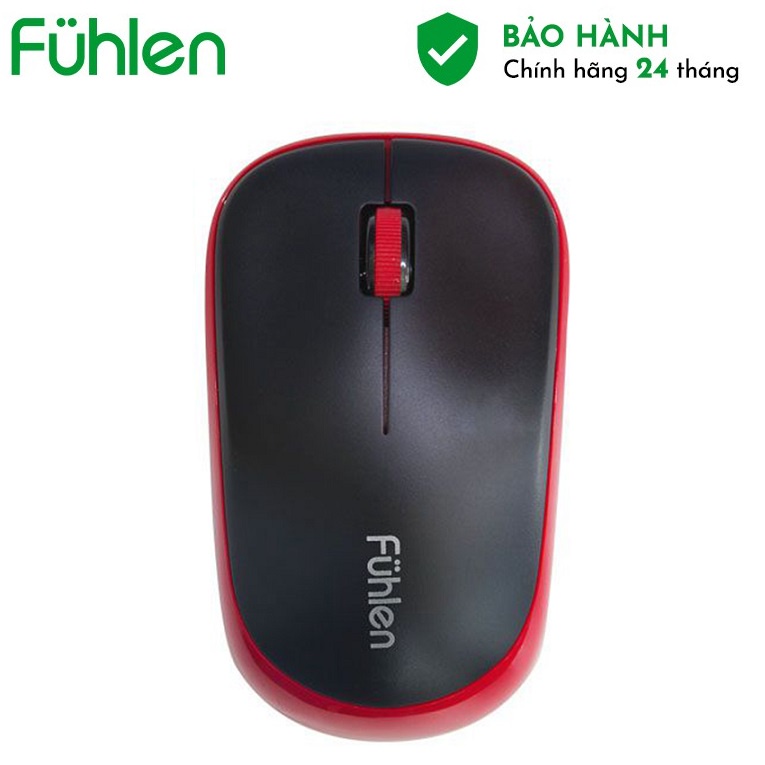 Chuột không dây Fuhlen A03G (cổng USB màu Đỏ/Đen) - Hàng Chính Hãng