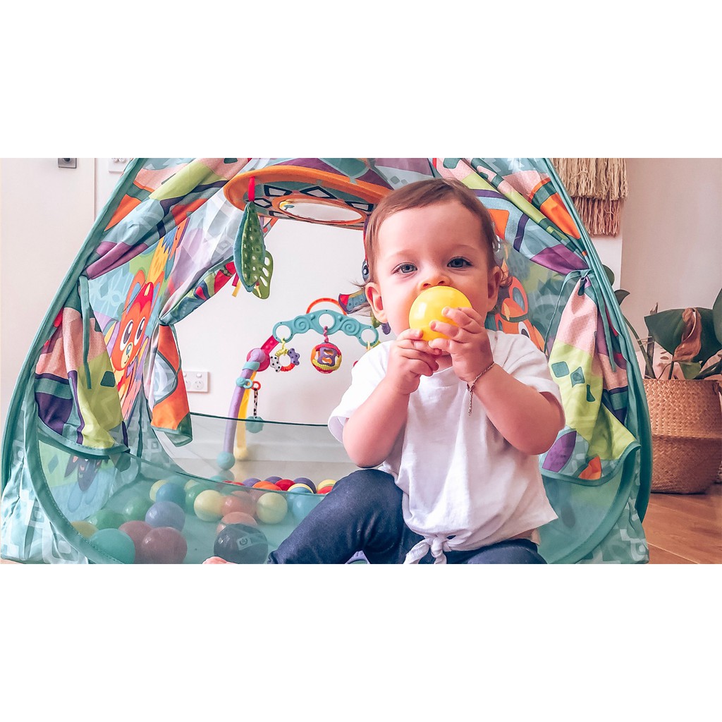 Lều banh có đồ chơi treo nôi Playgro Convert Me Teepee Ball Activity Gym, cho bé sơ sinh đến 24 tuổi