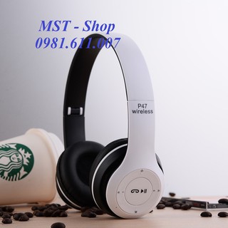 Tai Nghe Bluetooth P47 Có Khe Cắm Thẻ Nhớ - Âm Thanh Đỉnh Cao ( Giá Sốc )