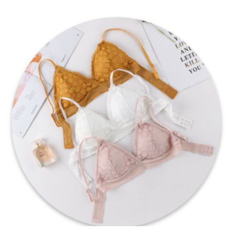 ÁO LÓT-Bra ren hoa cúc không gọng có đệm Cao cấp 7338