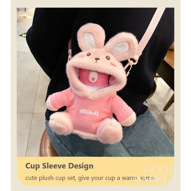 Bộ Bình Nước Giữ Nhiệt Bằng Thép Không Gỉ 316 Dễ Thương Dung Tích 450ML