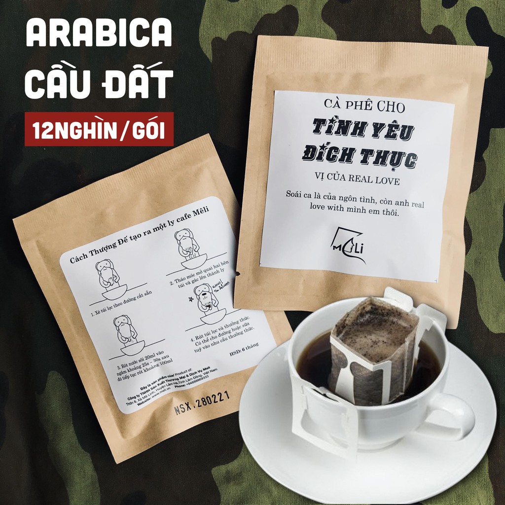 Cà Phê Phin Giấy Arabica Và Robusta Tiện Dụng Nguyên Chất 100%