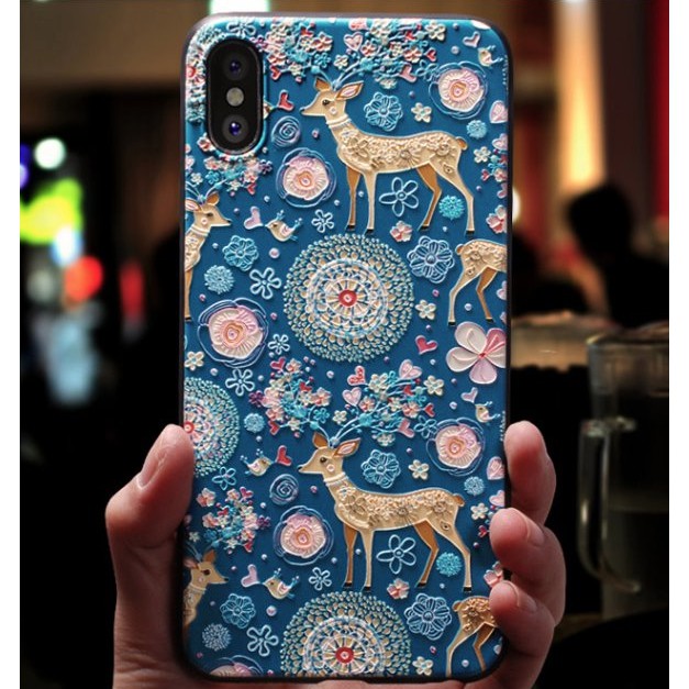 Ốp iphone hình hươu ốp cho iphone 7 8 plus 6 6s x xs xr xs max a01k
