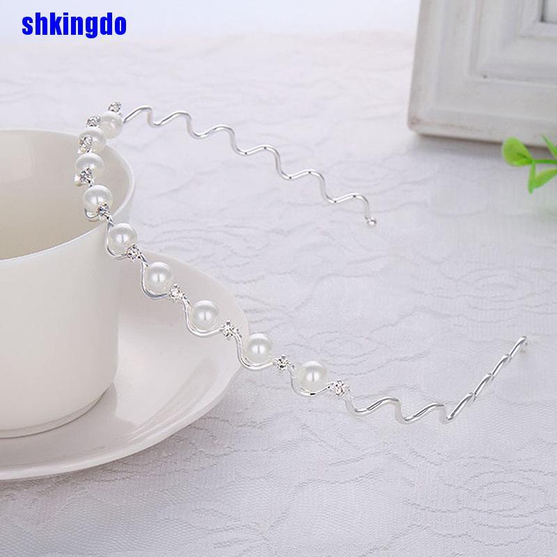 Cài tóc kim loại đính ngọc trai giả màu vàng thời trang cho nữ