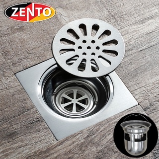 Phễu thoát sàn chống mùi hôi inox Zento TS123