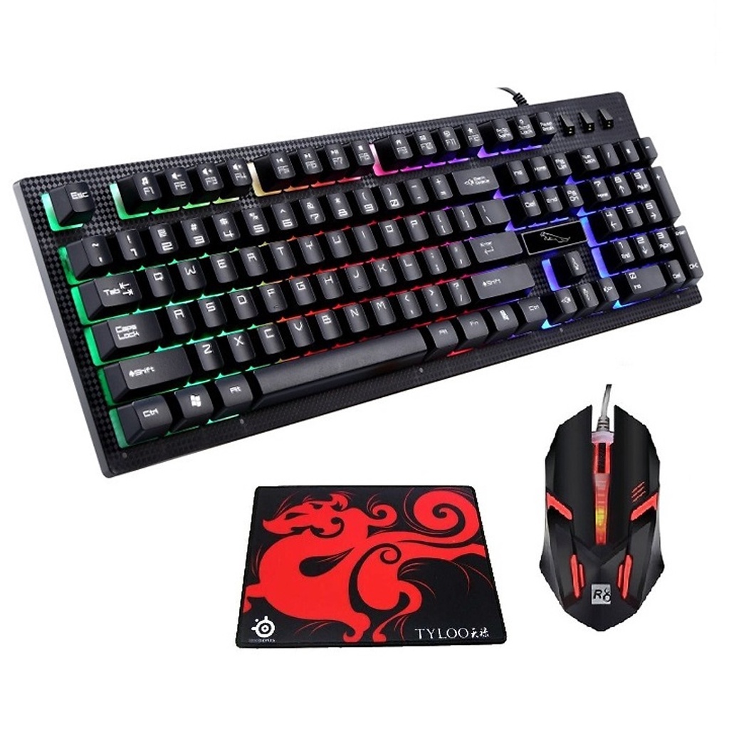 Combo 3 Món Chuyên Game Bàn Phím Giả Cơ G20 + Chuột 1602 + Lót Chuột Tyloo