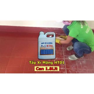 Chất tẩy xi măng ht01 loại 1.8lit - tặng bộ dụng cụ vệ sinh