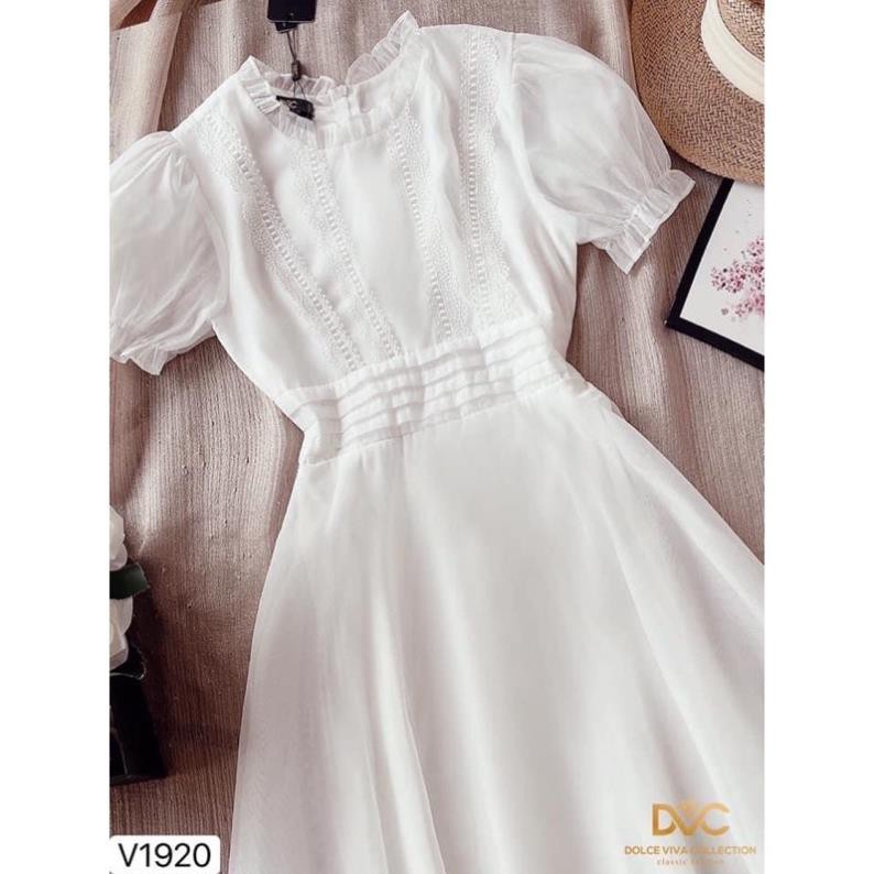 [VÁY ĐI TIỆC CAO CẤP] VÁY TRẮNG XOÈ THIẾT KẾ | BigBuy360 - bigbuy360.vn