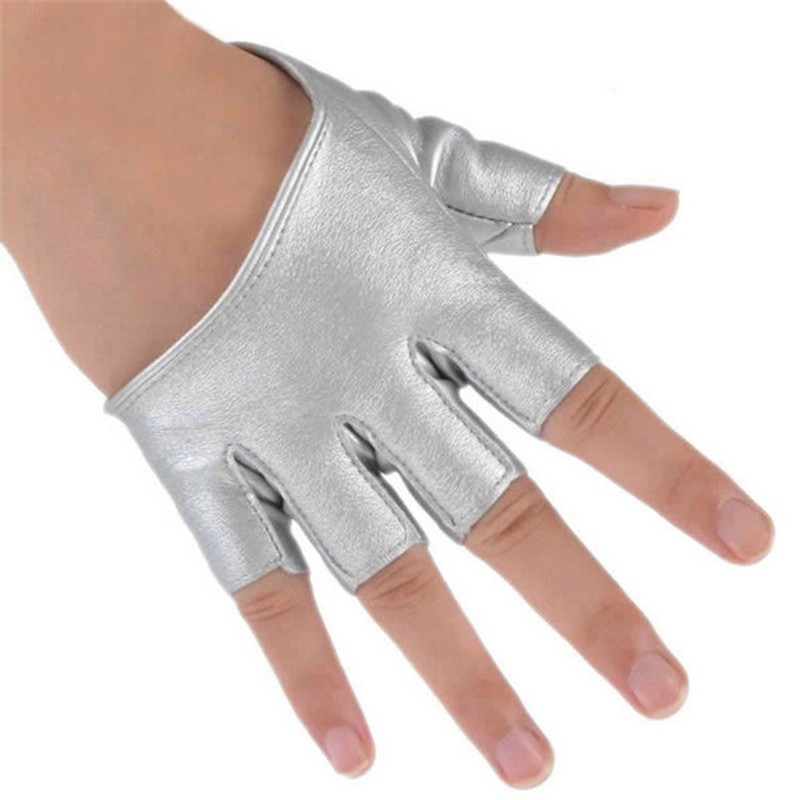 Găng tay da hở ngón thời trang nhựa PU-bảo vệ tay khi lái xe