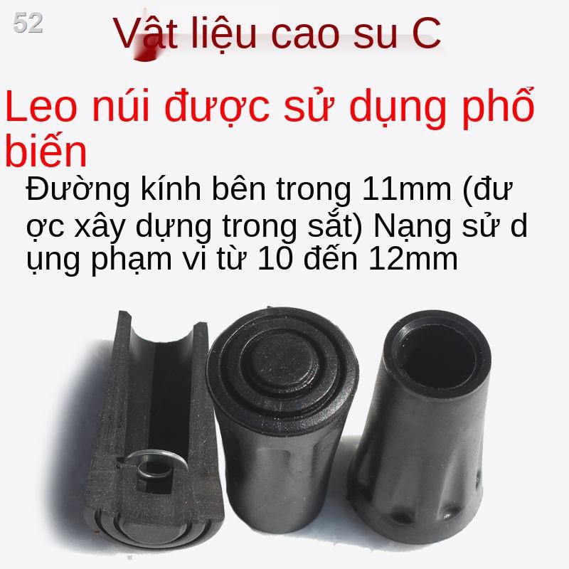 Nạng đơn và đôi 22mm19 gậy đi bộ bằng gỗ 14 tay áo bốn chân 12 cọc trekking đầu cao suW