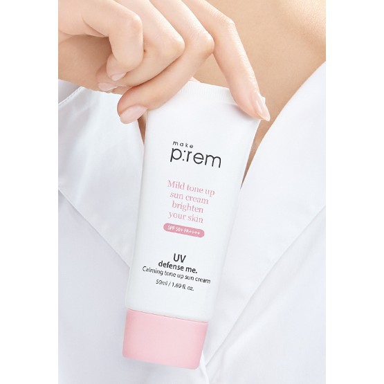 Kem Chống Nắng Make Prem UV Defense Me Calming Vật Lý / Make P:rem Tone Up Sun Cream 50ml Fluid 150ml Chính Hãng