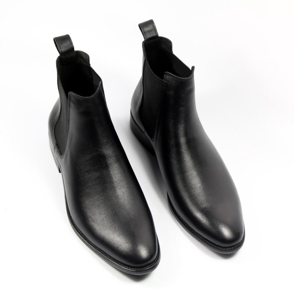 🕎 Chelsea boots đen siêu đẹp - Giày cao cổ nam siêu đẹp đế cao su - giày boot nam cao cổ đế cao su non êm chân