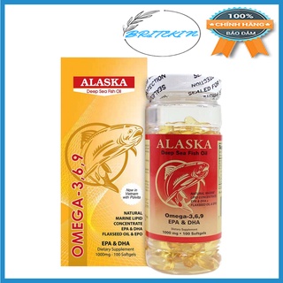 Viên Uống Bổ Sung Omega 3, 6,9 Alaska Deep Sea Fish Oil Chai 100 Viên