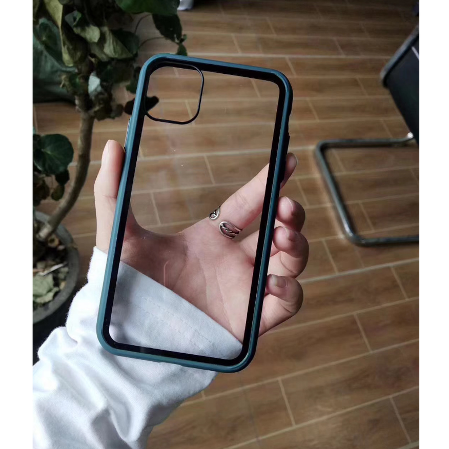 Ốp điện thoại bo viền chống sốc màu kẹo trong suốt iPhone SE 2020 11 Pro Max X Xr Xs Max 7 8 Plus | BigBuy360 - bigbuy360.vn