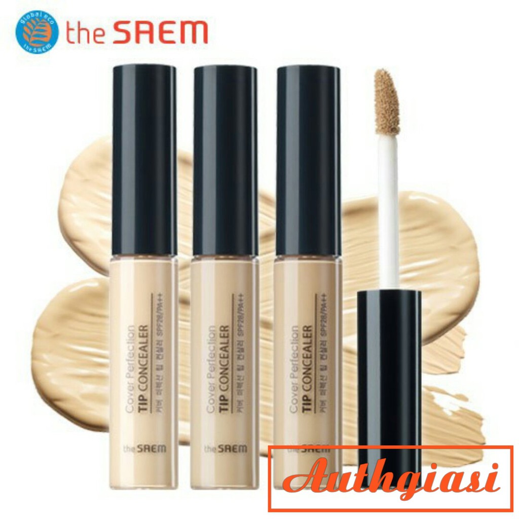Kem che khuyết điểm The Saem Cover Perfection Tip Concealer Spf28 PA++ che phủ cao