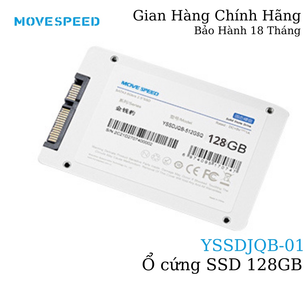 Ổ Cứng SSD 128GB MOVESPEED 2.5&quot; SATA III YSSDM-256GN2000 Dành Cho Máy Tính, Laptop, Macbook, iPad