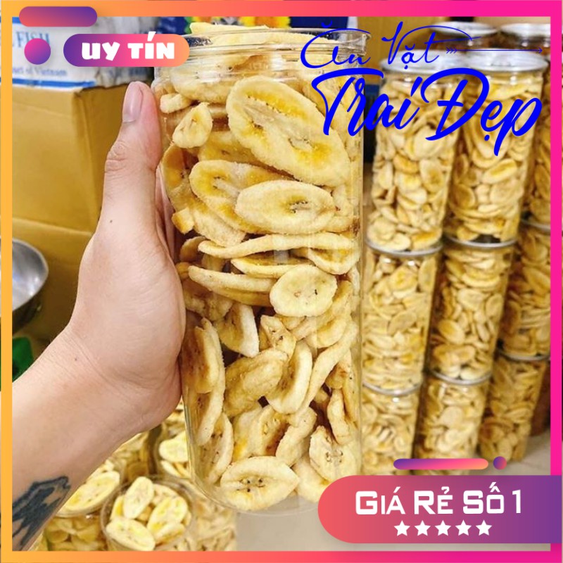 Chuối Cao Sấy Giòn hủ Pet 300g - Trai Đẹp Snack