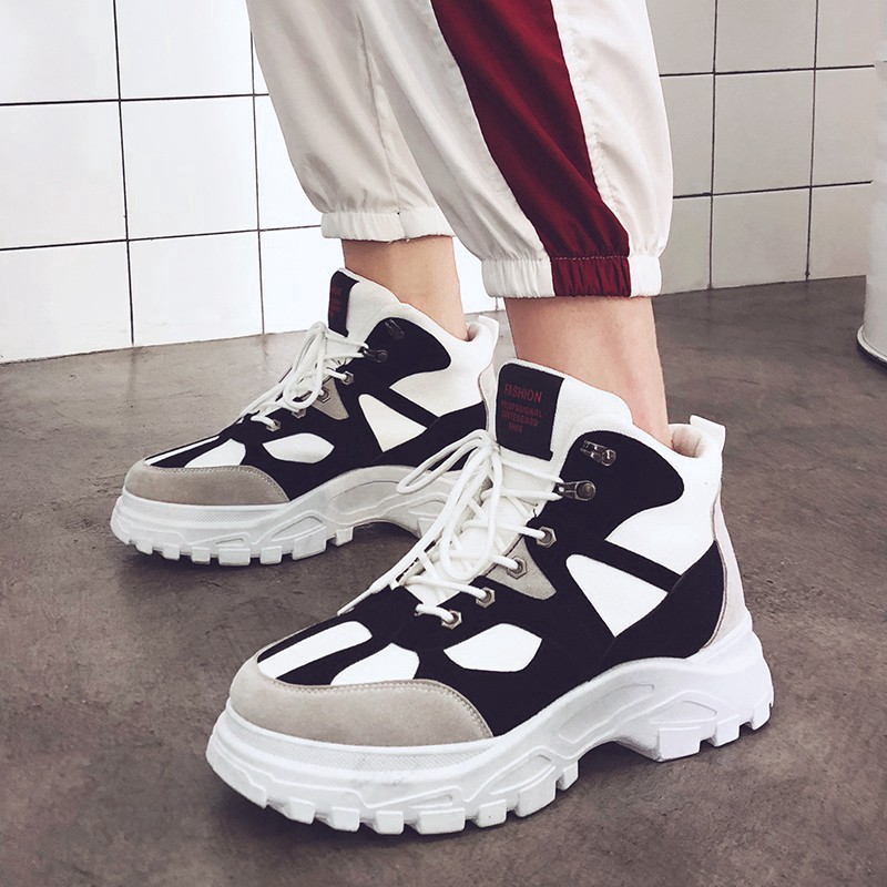 Giày boot Martin cổ cao phong cách Retro thời trang nam 2019 | BigBuy360 - bigbuy360.vn