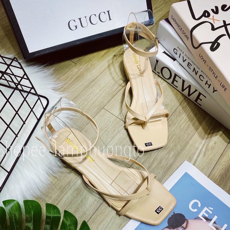 Giày sandal đế thấp 2p 3 dây vòng cổ chân GK4