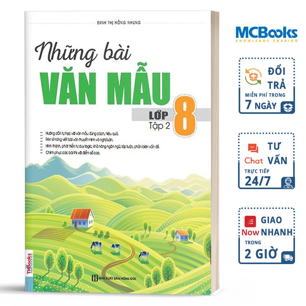Sách Combo Những Bài Văn Mẫu Lớp 8 (Tập 1 + Tập 2)