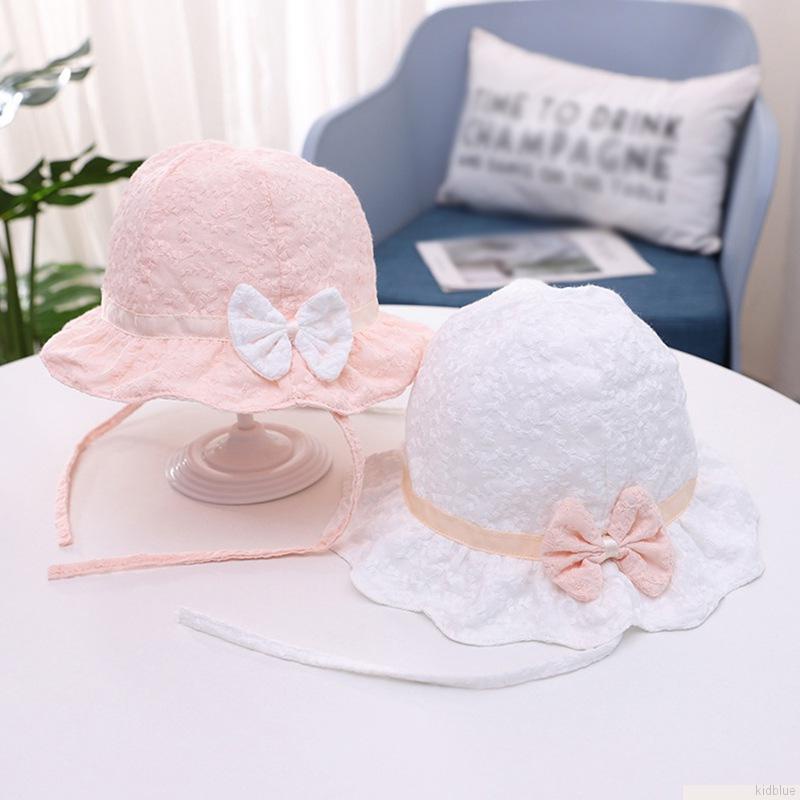 Mũ tai bèo đính nơ dễ thương cho bé gái