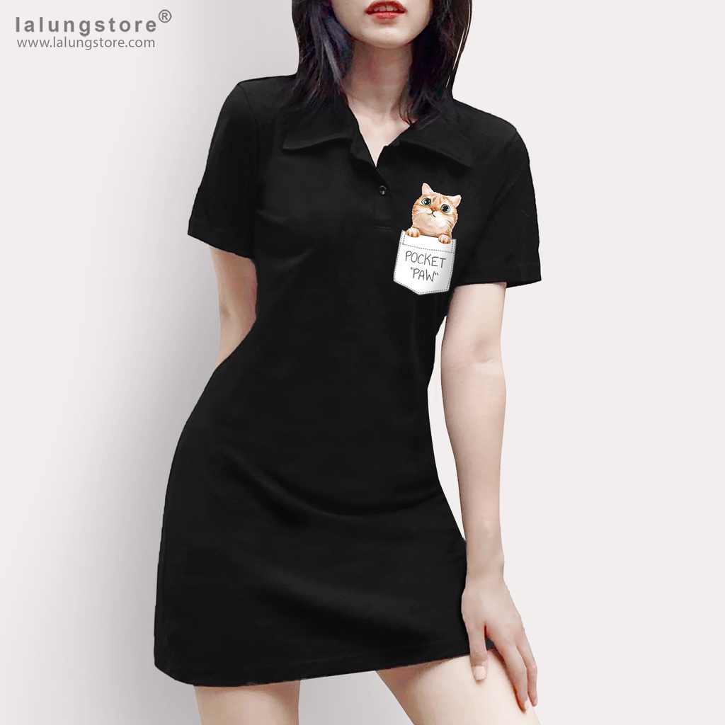 Váy Polo Hoạ Tiết In Giả Túi