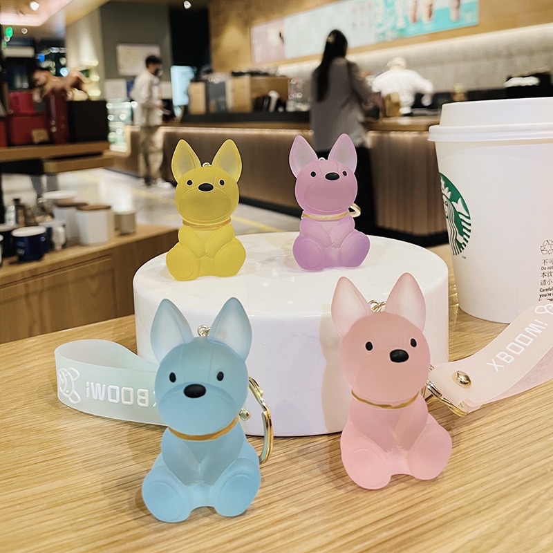 Móc khoá hình chó pulldog nhiều màu sắc hot trend tiktok , móc khoá xe máy / ô tô /phụ kiện túi xách MK11 - Shin Stor