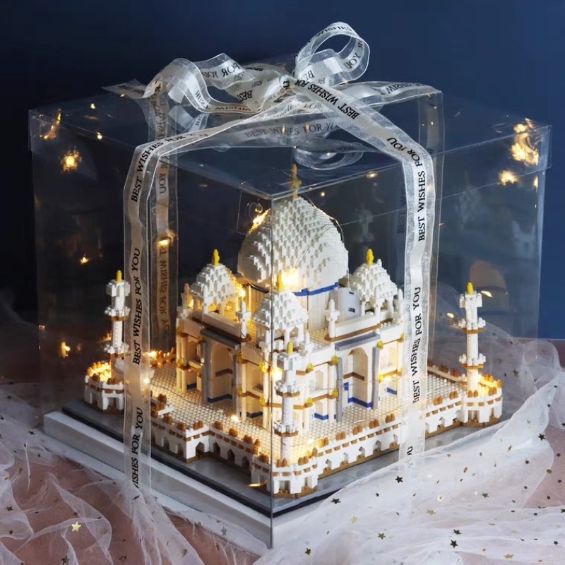 [TẶNG ĐÈN] ĐỒ CHƠI XẾP HÌNH LẮP RÁP LĂNG MỘ TAJ MAHAL ẤN ĐỘ 3D MÔ HÌNH TÒA NHÀ KIẾN TRÚC KỲ QUAN THẾ GIỚI ĐỀN MỘ