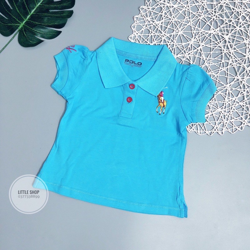Áo thun có cổ cho bé gái