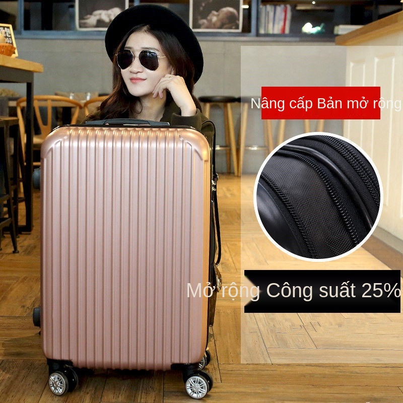 Vali du lịch đa chức năng, hộp đựng xe đẩy, hành lý bánh phổ thông, có mật khẩu dành cho nam và nữ