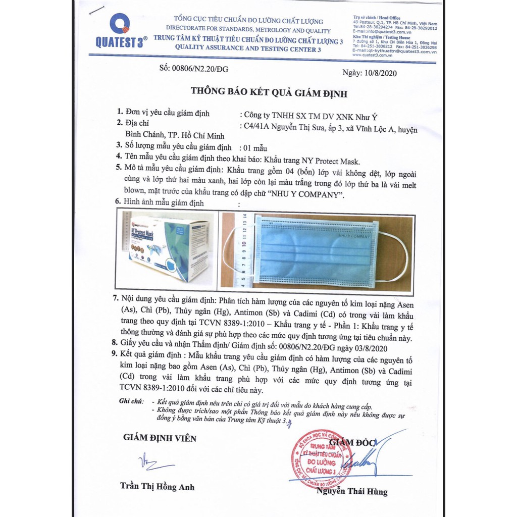 Khẩu trang y tế kháng khuẩn 4 lớp Như Ý