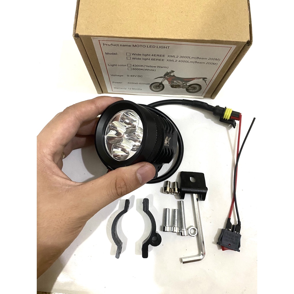 Đèn trợ sáng l4x Cree Loại 1 Siêu Sáng Bảo Hành 1 Năm