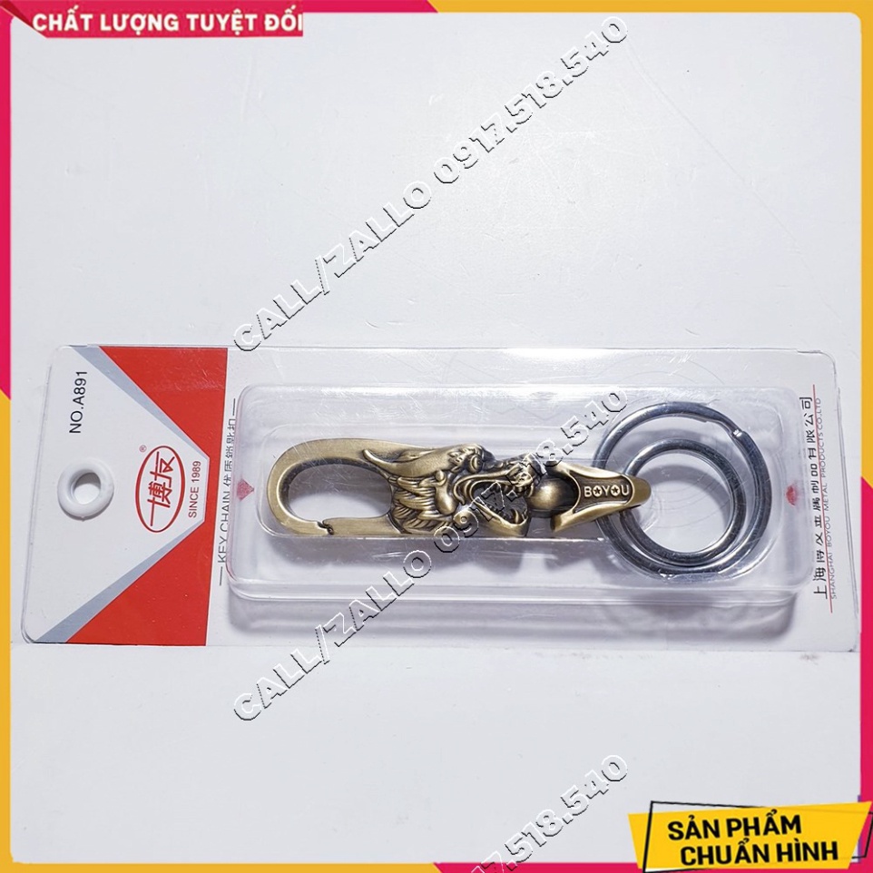 Móc Khóa Đầu Rồng BoYou - Móc khóa vào đai nịt quần (giá 1 chiếc) Ảnh thật Sp