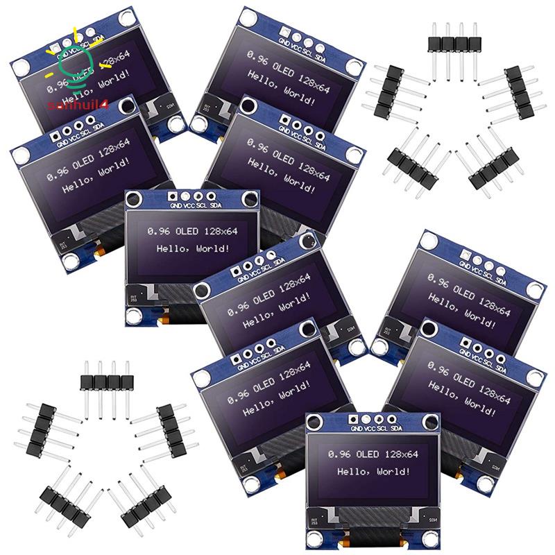 Màn hình LCD hiển thị ánh sáng trắng 0.96 inch 4-Pin I2C IIC 4-Pin 128X64 OLED cho Arduino MSP430 Series