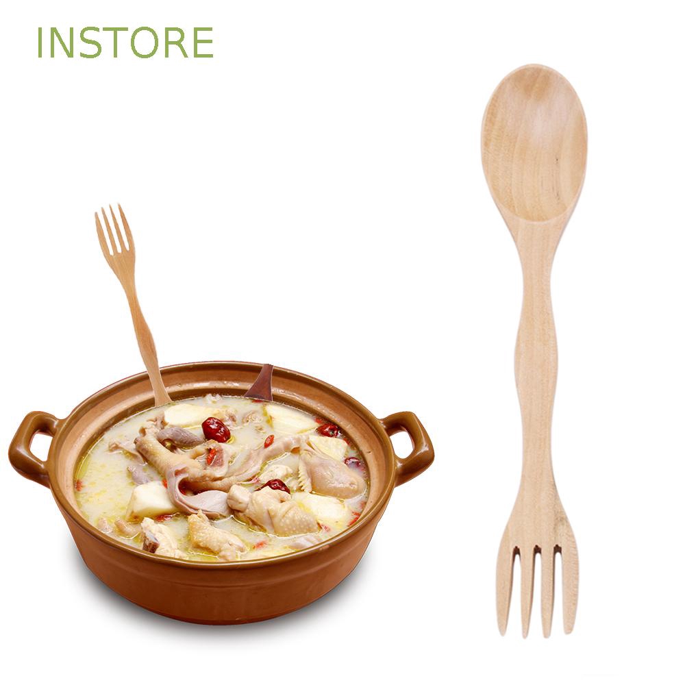 Muỗng Gỗ Đa Năng 2 Trong 1