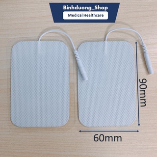 1 cặp miếng dán điện xung Dr Ho cỡ lớn 60x90mm có dây, phụ kiện máy massage xung điện Dr' Ho