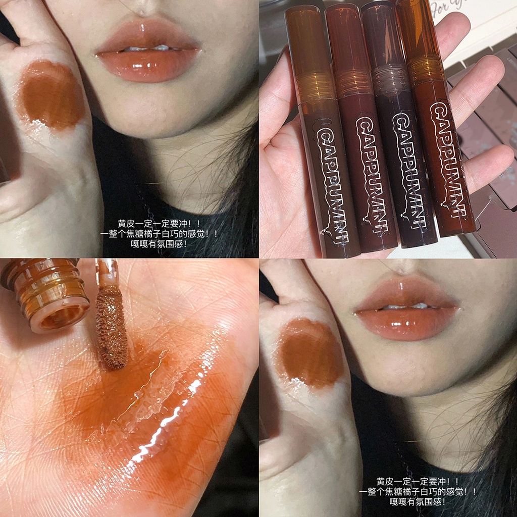 Son Bóng Dưỡng Ẩm Lâu Trôi Màu Trong Suốt Cappuvini