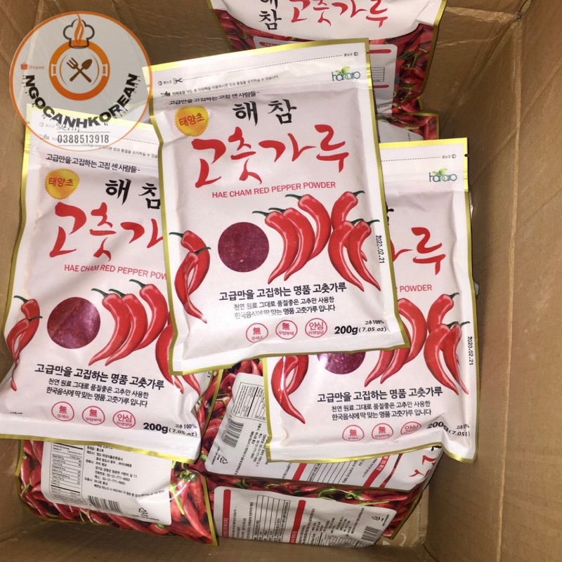 &lt;SỈ&gt; Một thùng bột ớt Heacham cánh Hàn Quốc 30 gói*200gr/ gói