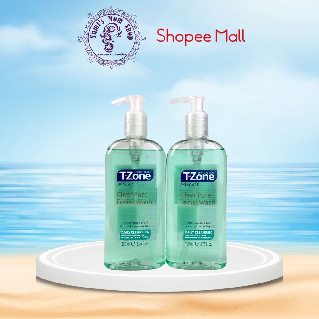 Gel rửa mặt thông thoáng lỗ chân lông T-Zone Clear Pore Facial Wash 200ml