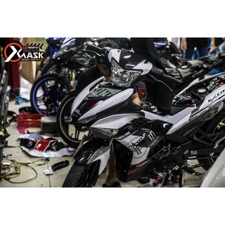Tem Exciter 150 Mẫu Iveco Trắng Đen
