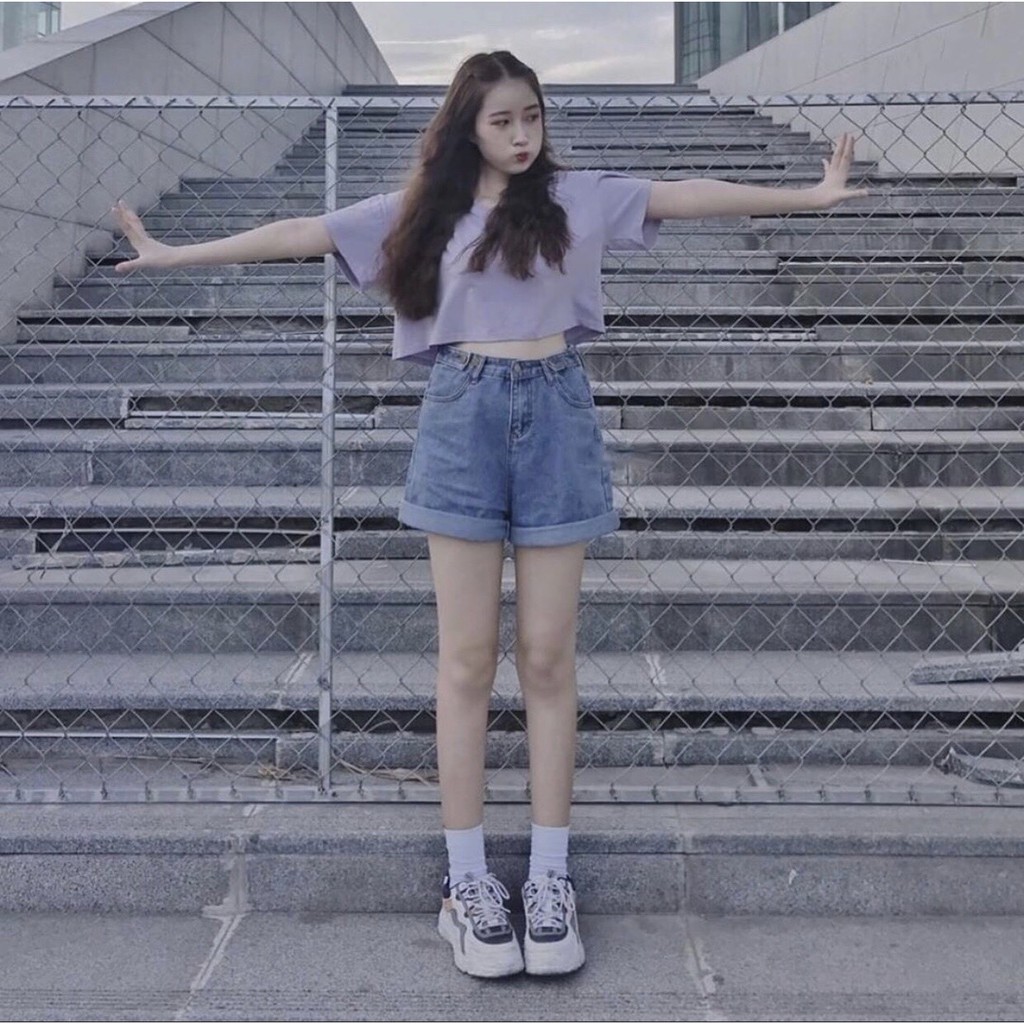 Quần SHORT JEAN 01 Nữ 1hitshop (màu XANH NHẠT) | BigBuy360 - bigbuy360.vn