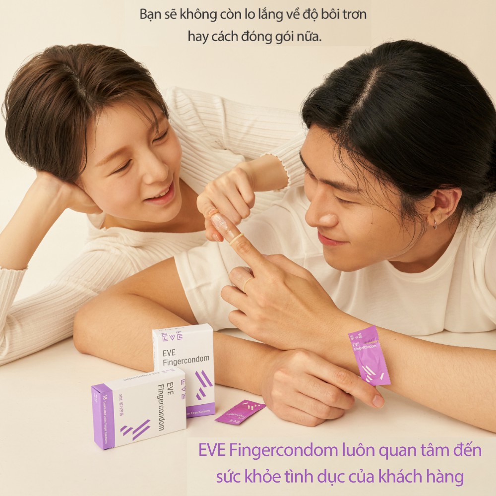 EVE Fingerdom l bao cao su ngón tay l bảo vệ khỏi gây tốn thương l an toàn vệ sinh