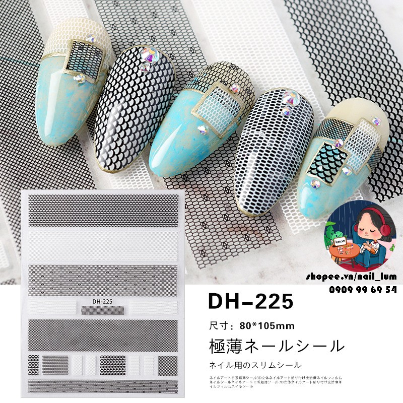 [Video Thực Tế] Nail Sticker - Dán Móng Tay Tổ Ong - Vảy Cá