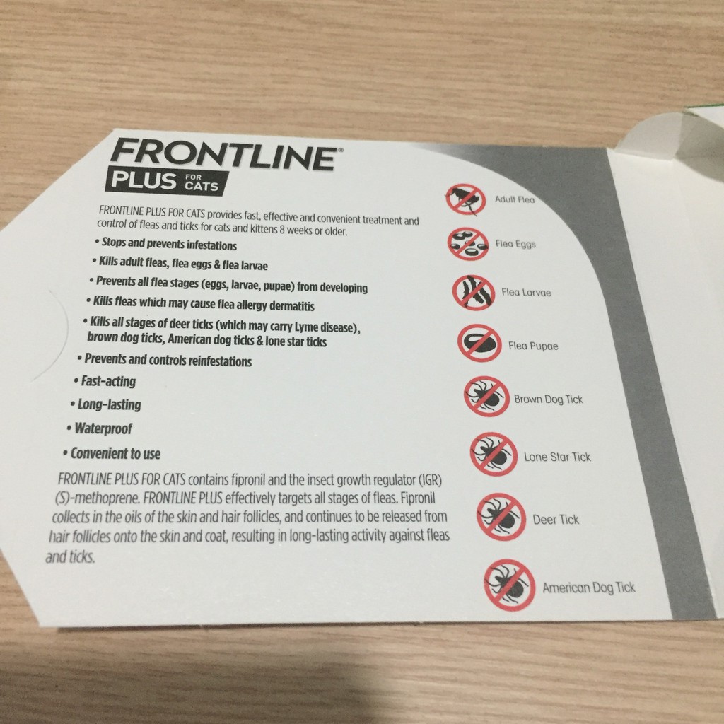 FRONLINE PLUS FOR CATS - NHỎ GÁY HỖ TRỢ DIỆT VE, RẬN, BỌ CHÉT CHO MÈO - [ 1 ỐNG ]